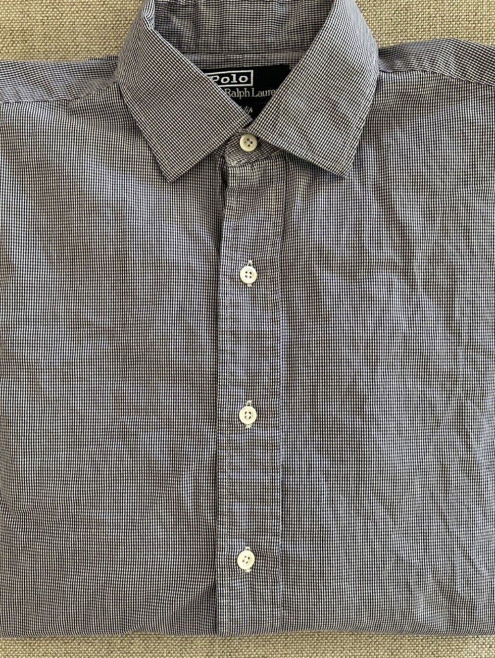 Polo Ralph Lauren Button Shirt Philip Two Ply Cotton M